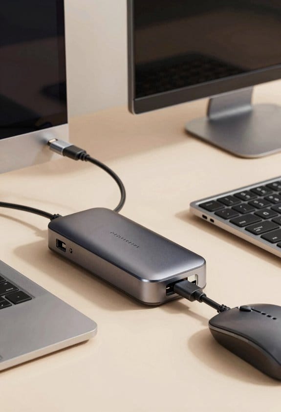 docking station powers laptop and peripherals