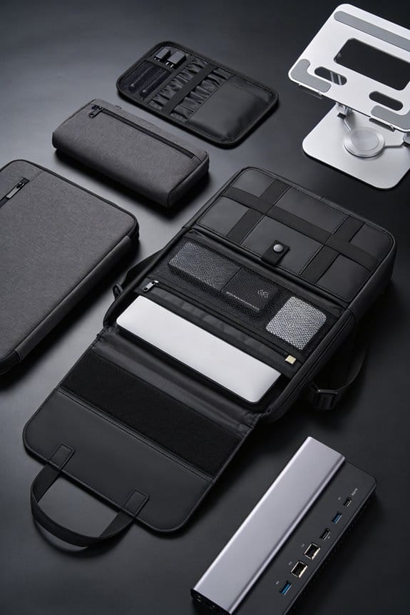 modular tech bags with removable compartments